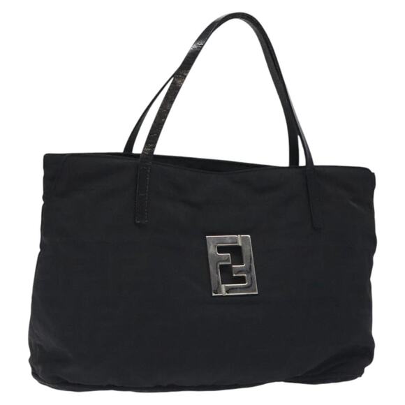FENDI Zucca Canvas Tote Bag Black - Picture 1 of 12